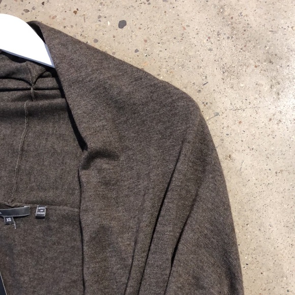 Vince. Marled Brown Tie-Front Cardigan - Picture 3 of 10